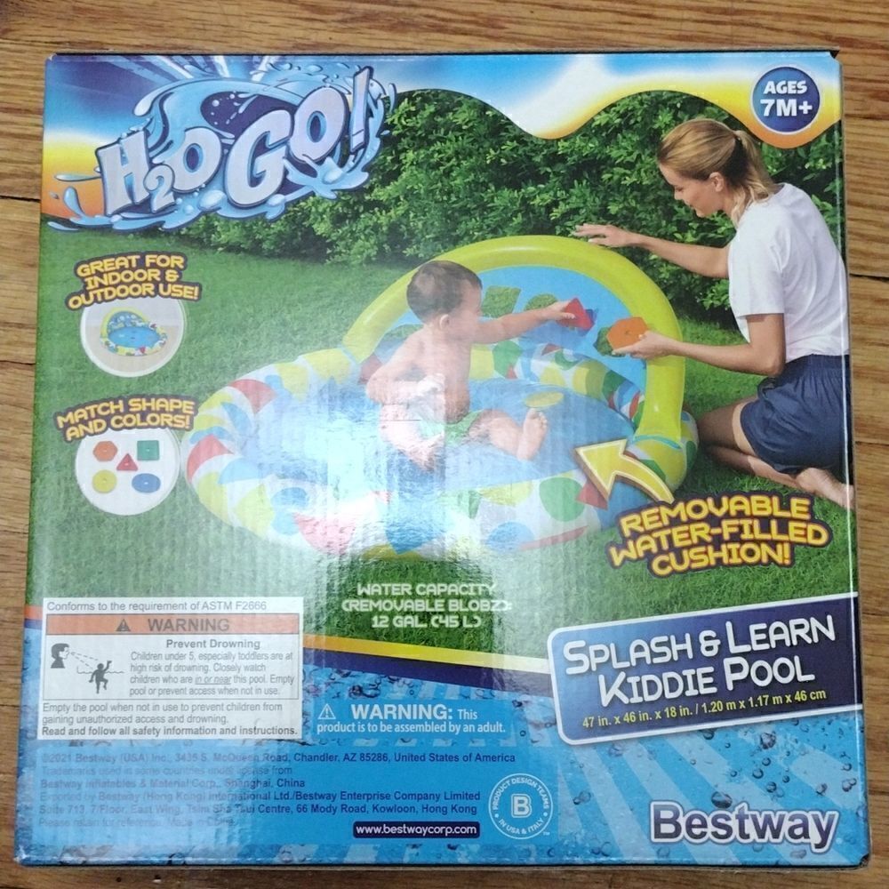 💙2/$20💙 H2O Go Splash and Learn Kiddie Pool age 7M + - Picture 6 of 8